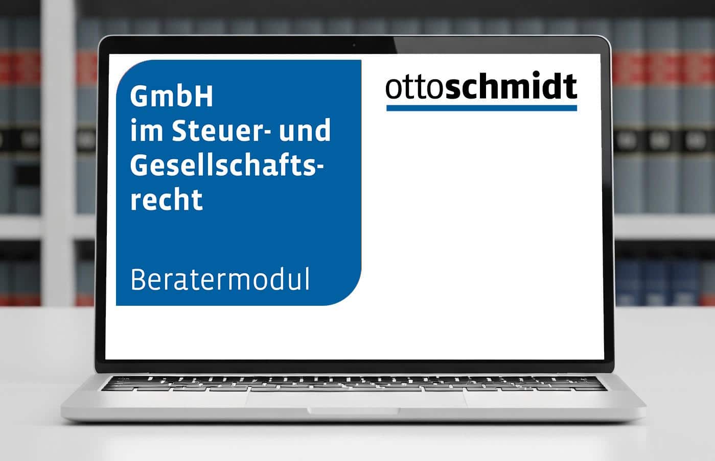 Laptop mit Logo des Beratermoduls GmbH-Recht und -Steuerrecht