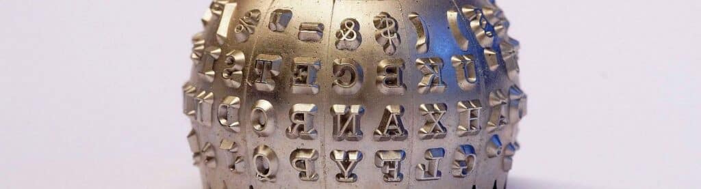Kugelkopf für eine IBM-Schreibmaschine.